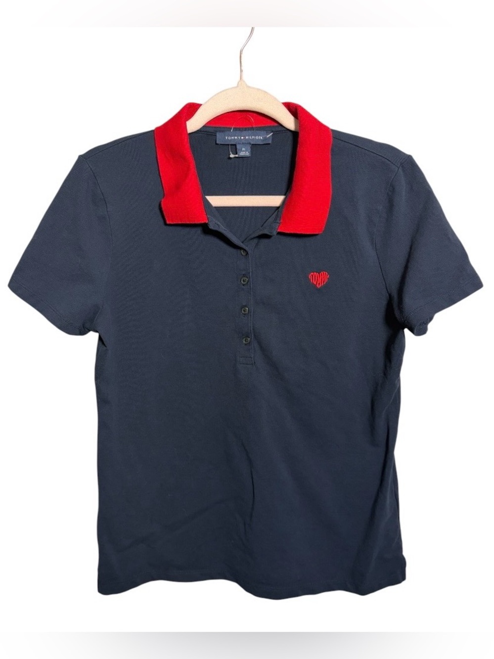 Tommy Hilfiger Polo Heart Logo Navy with red NWOT